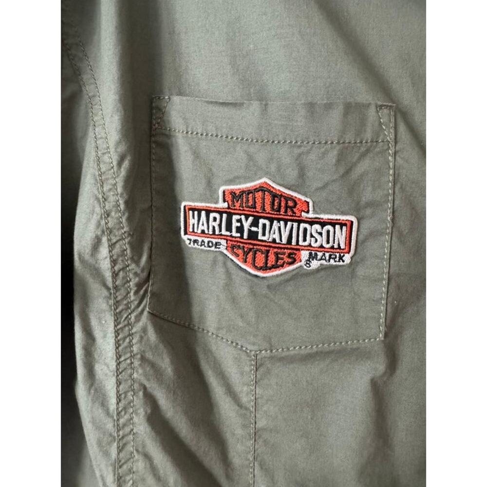 Harley-Davidson St. Thomas USVI Dealer Shirt Women's XL Olive Embroidered - Picture 10 of 12